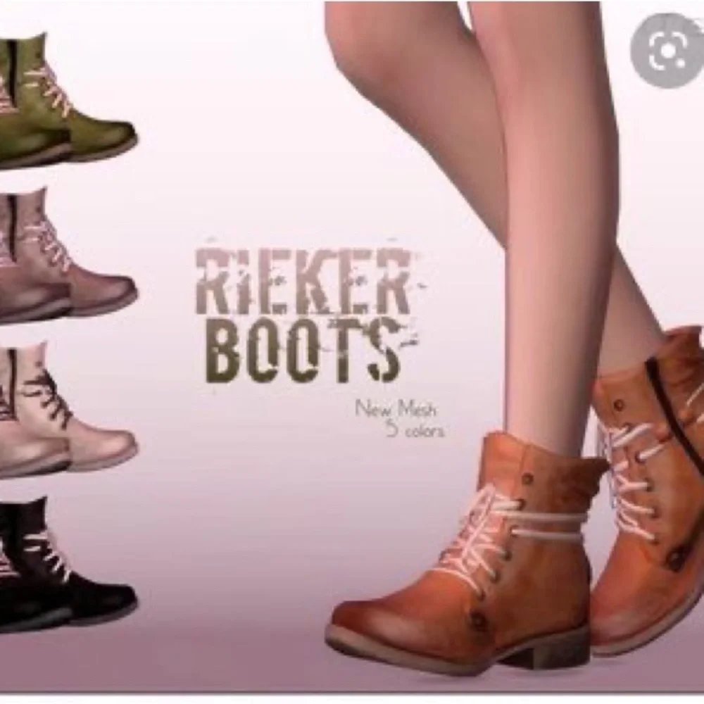 REIKER Lace-Up / Medial Zipper Boots ~ Booties Size. 39 / 8